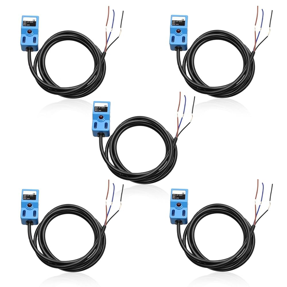 Lzcdelyxiao SN04-P2 NC 노멀 클로즈 PNP 유도 근접 센서 스위치 감지기 4mm 3 와이어 DC 10~30V 5Pcs PNP NO - 상품 이미지