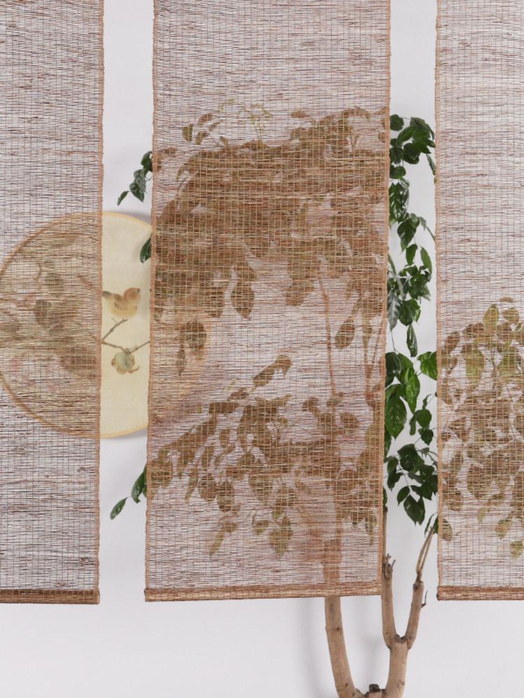 모시커튼 가리개 창문 공간분리 중문 주방 베란다가림막 커피 40cm 120cm - 상품 이미지
