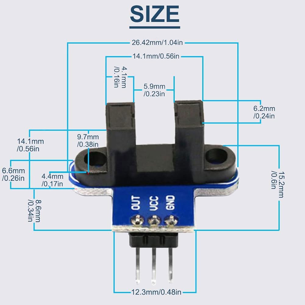 듀폰 와이어를 사용한 스마트 로봇 자동차 속도 측정을 위한 아두이노용 DAOKAI 5PCS 적외선 슬롯 광학 옵토커플러 측정 센서 모듈 3.3-5V - 상세 이미지 2