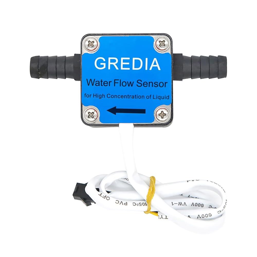 GREDIA 3/8인치 오일 유량 센서 고밀도 액체 식품 등급 스위치 홀 효과 유량계 유체 계량기 기어 카운터 연료 가솔린 우유 세제 물용 호스파이프 5-600L/H 연결 - 상품 이미지
