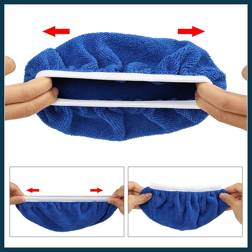 터크볼드 5pcs 자동차 폴리셔 패드 보닛 7-8인치 소프트 마이크로파이버 연마 커버 부품 - 상세 이미지 3