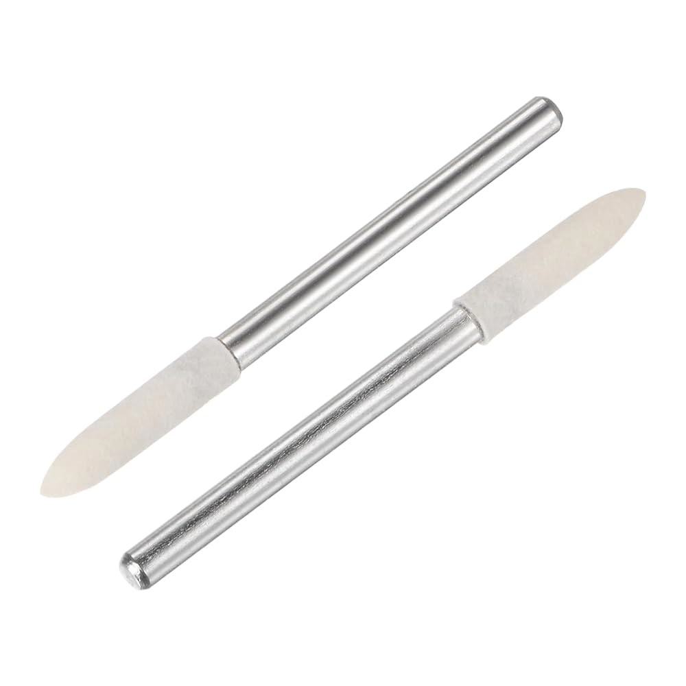 uxcell 3mm 울 펠트 장착 포인트 테이퍼 연마 비트 버 버퍼링 휠, 1/8인치 섕크 20개 포함 4mm 10 - 상세 이미지 3