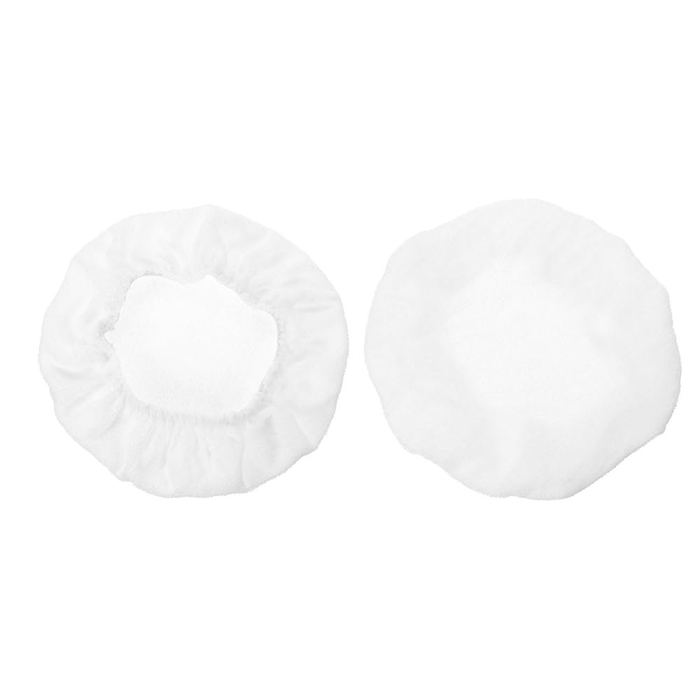 하핑턴 2pcs 자동차 폴리셔 보닛 버핑 패드 면직물 폴리싱 커버 9-10인치 버퍼 폴리셔, 화이트 5-6 Inch - 상품 이미지