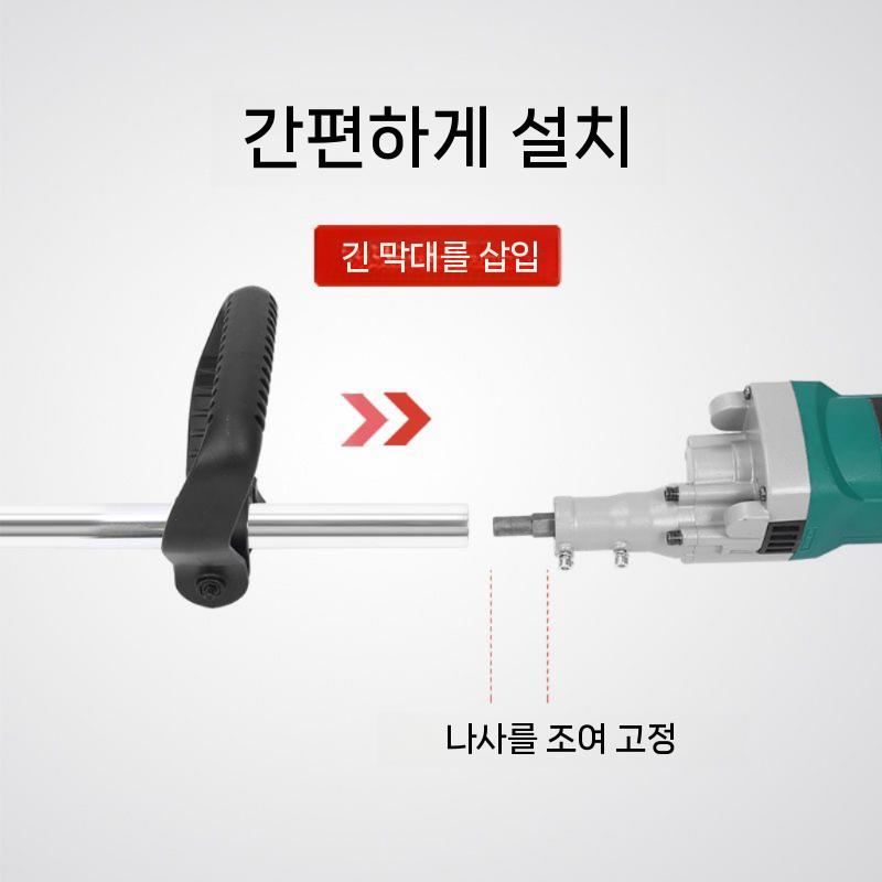 텃밭 밭갈이 쇠스랑 곡괭이 제초기 호미 쟁기 잡초제거 원예 도랑파기기 갈쿠리농기구 쇠갈퀴 6단 5800W 믹서(구형 믹싱 휠) - 상세 이미지 5