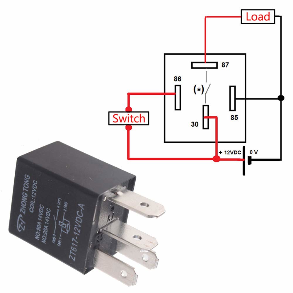 ESSupport 차량용 헤비 듀티 릴레이 스위치 12V 30A SPST 4핀 방수 전기 자동차 팩 5개 30A 4Pin SPST - 상세 이미지 3