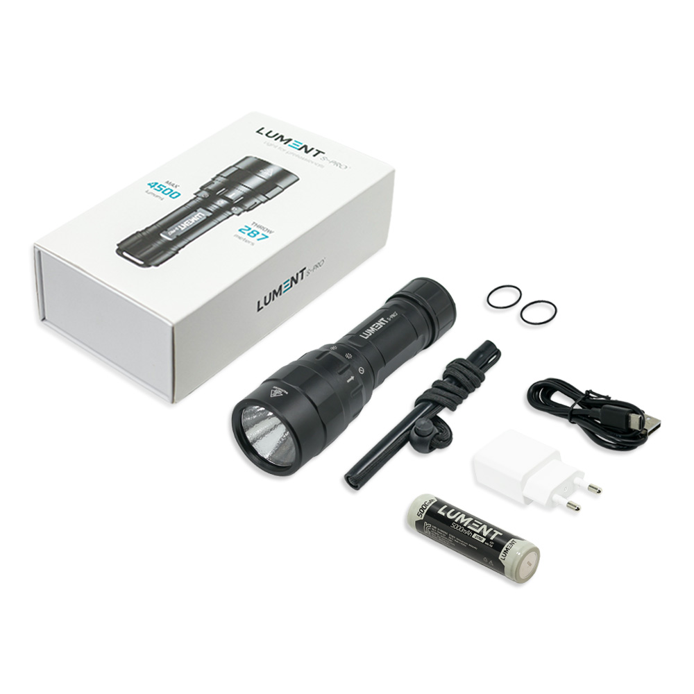 루멘트 CREE XHP70.2 해루질써치 수중랜턴 다이빙 후레쉬 S-PRO+ 베이직패키지 - 상세 이미지 3
