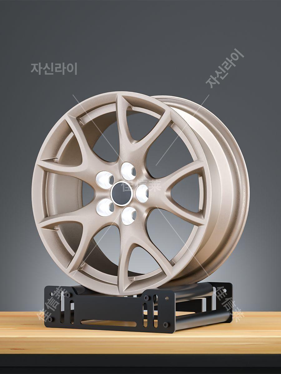 자동차 휠 선반 거치대 전시스탠드 회전 정비소 롤러 프레임 매장 가능 휠베이스 - 상세 이미지 4