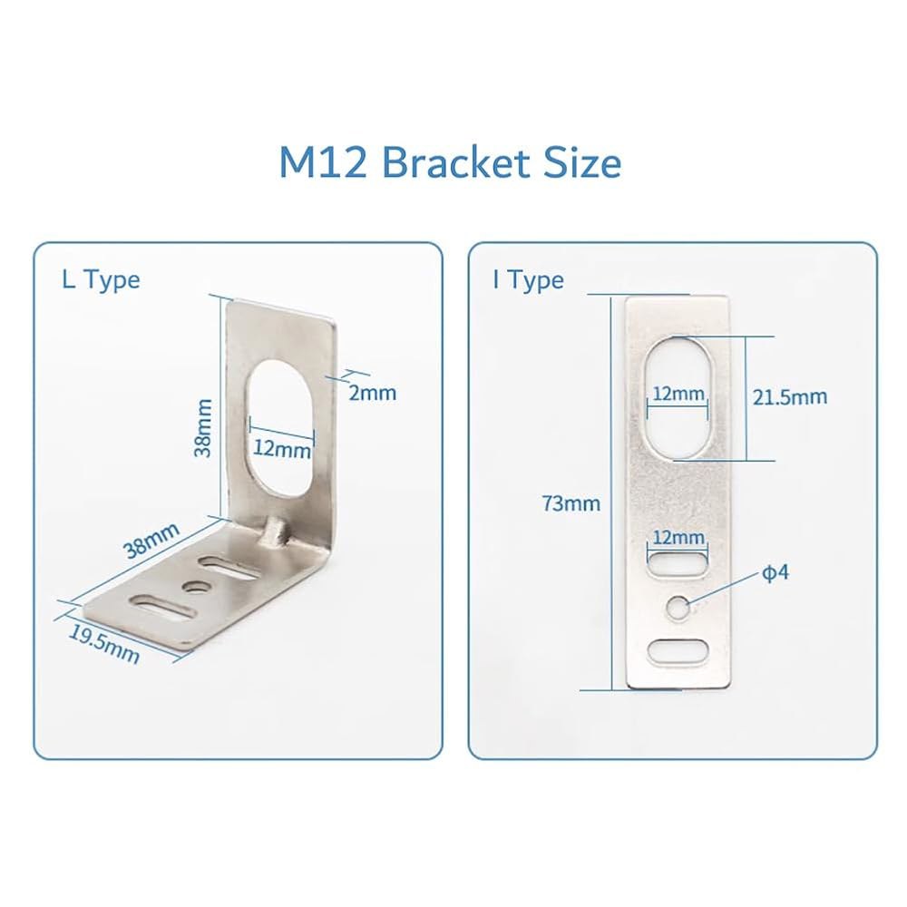 Haldzemo M12 유도 근접 센서 LJ12A3-4-Z /BX 일반 개방형 감지 접근 스위치 NPN NO 3 와이어 DC 6V-36V (2팩, NO+I 타입) - 상세 이미지 3