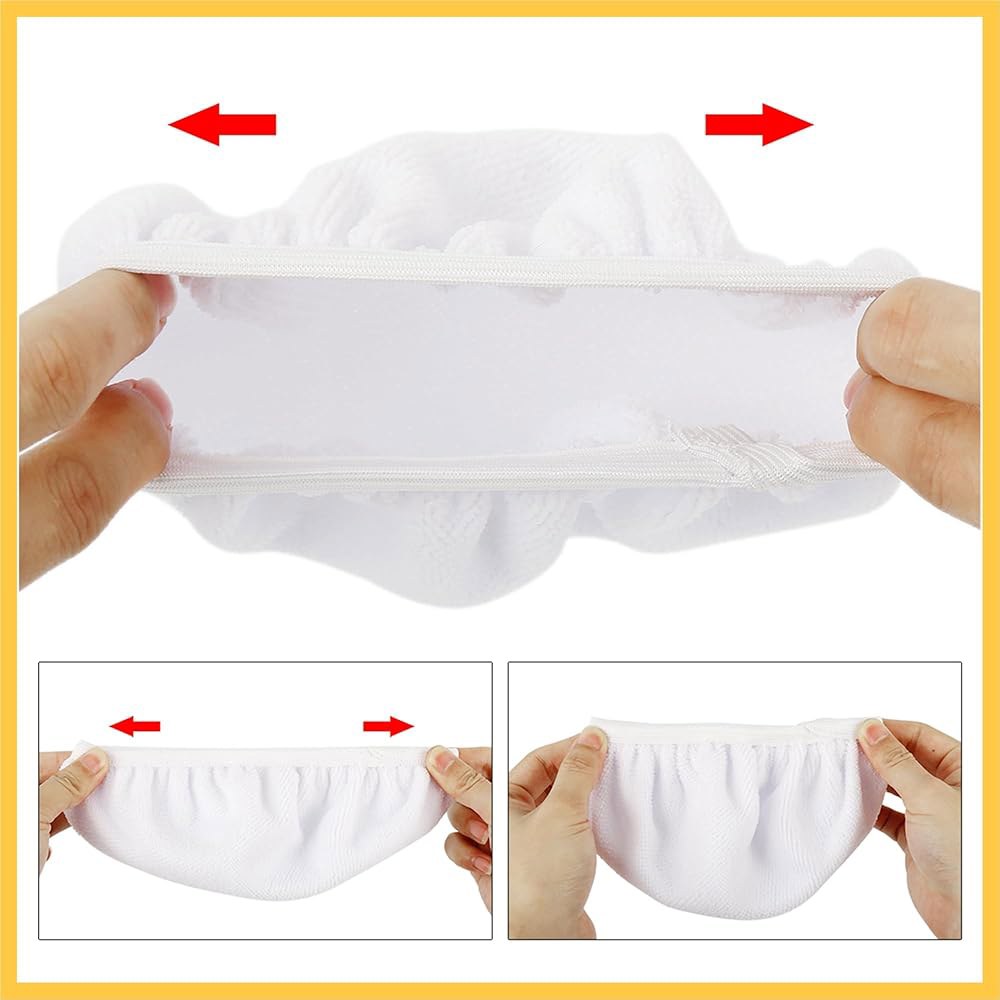REPAIROCK 10pcs 9-10인치 흰색 소프트 미크로파이버 자동차 왁스 연마 보닛 완충 패드 세척 가능 커버 폴리셔 도구 9 10 교체 부품 - 상세 이미지 3