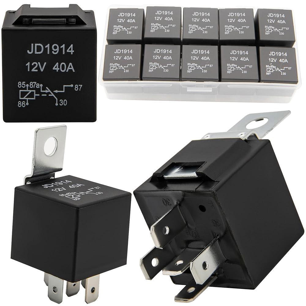 보트용 12볼트 자동차용 해상 릴레이용 30/40 AMP 12V 릴레이 스위치 SPDT , 방수 5핀 10팩 - 상품 이미지