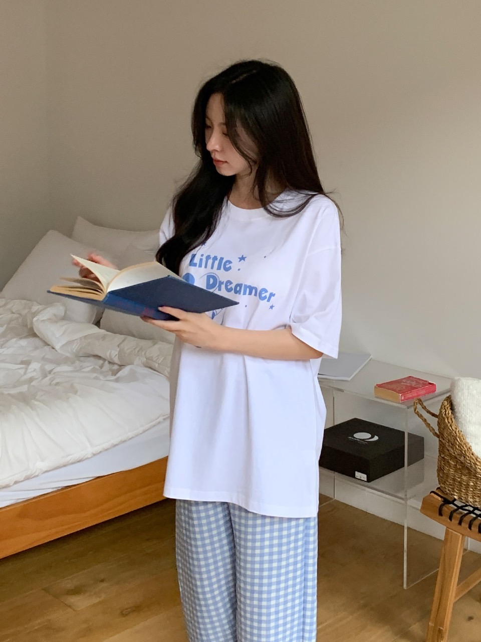 디즈니 여성 드림미키잠옷세트 반팔 긴바지 상하의 세트 커플 신혼 여행 홈웨어 파자마룩 - 상세 이미지 2