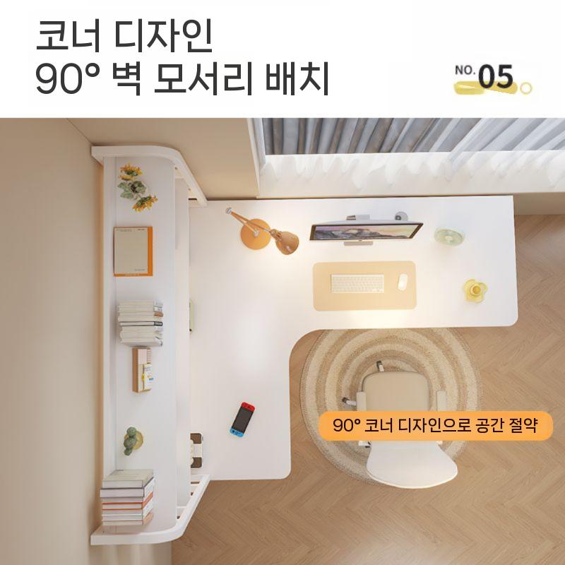 멀티 코너 일반형 책상세트 기억자 사무용일반책상 미니책상 컴퓨터책상 원룸 데스크 테이블 - 상세 이미지 3