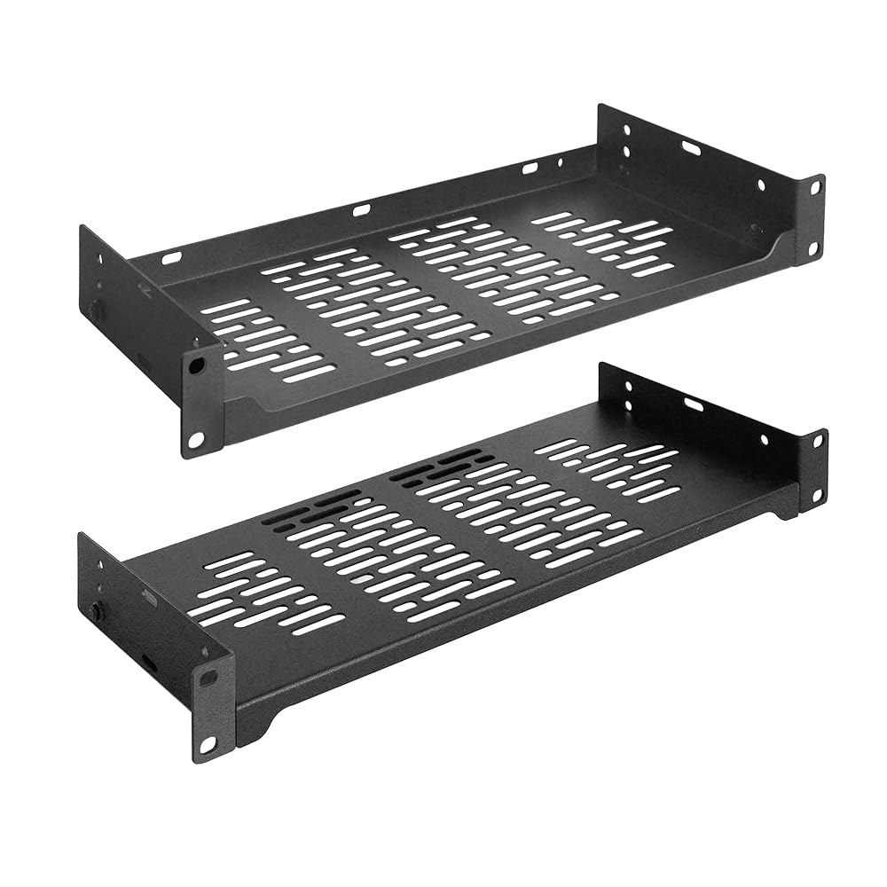 19인치 네트워크 랙 및 캐비닛용 REVICO 2 PCS 6 u201D 선반, 서버, IT 사운드 장비용 1U 마운트 선반 통풍 캔틸레버 트레이 6 - 상품 이미지
