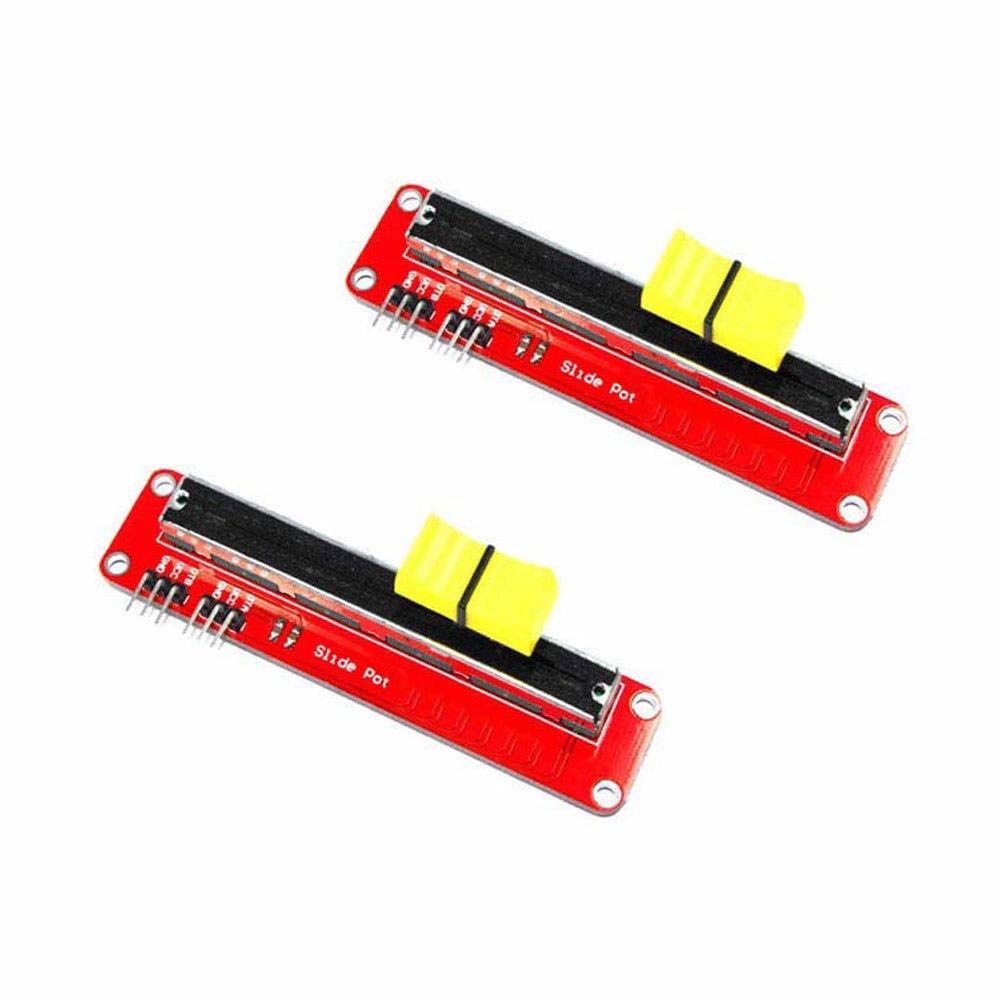 시미마크 2Pcs 10K 선형 슬라이드 포텐셜미터 모듈 아날로그 센서 3.3V - 5V 듀얼 출력 아두이노 MCU ARM 전자 블록용 - 상품 이미지