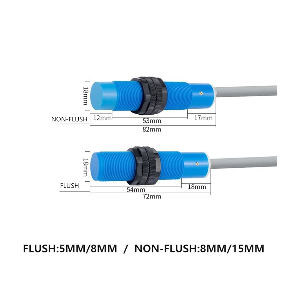 액체 레벨 기능이 있는 M18 정전식 근접 센서 비금속 감지 스위치(M18-플래시-PNP NO-5MM) 1 M18-Flush- NPN NO-5MM - 상세 이미지 2