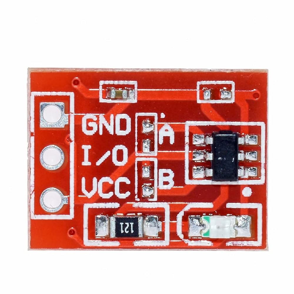 JZK 10배 TTP223 셀프 잠금 정전식 터치 스위치 모듈, DC 2.5V - 5.5V 디지털 센서 단일 채널 변환 - 상세 이미지 3