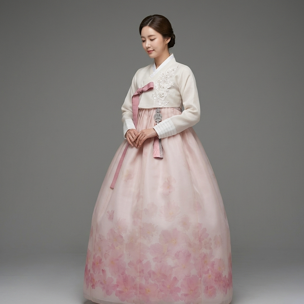궁 한복대여 혼주 하객 친척 단체 교회 가족 결혼 여자 한복대여 87번 - 상세 이미지 3