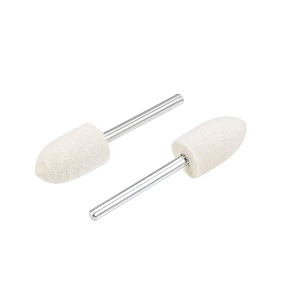 uxcell 10mm 울 펠트 장착 포인트 연마 비트 버 버퍼링 휠 연삭 헤드와 1/8인치 섕크 24개 포함 24 - 상세 이미지 3