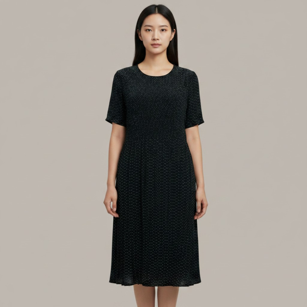엄마옷 조이마담 ON1462 나염 플리츠 원피스 주름옷 중년여성의류 이미지 6