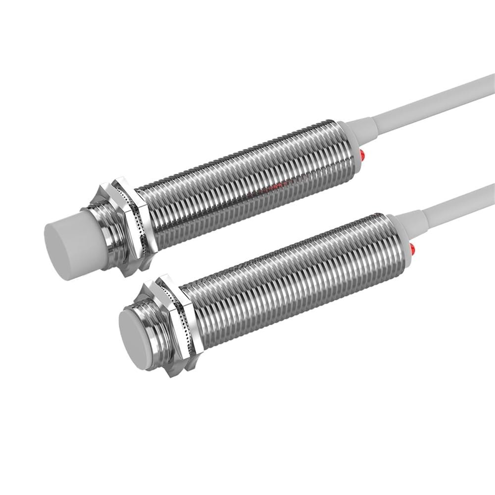 OLFCXYHOD M12 정전식 근접 센서 3-와이어 10-30V NPN PNP IP65 플러시 비플러시 산업용 비접촉 스위치(2MM DC3-와이어 NC) - 상품 이미지