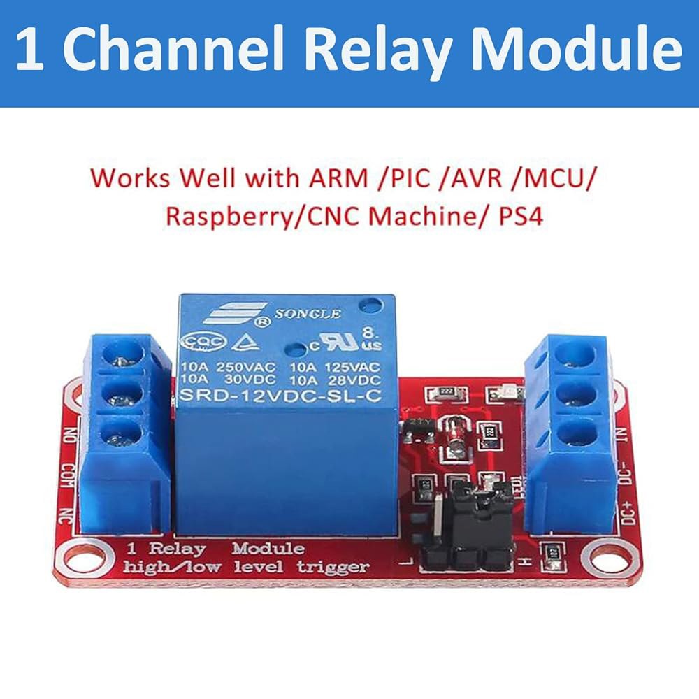AEDIKO 4pcs DC 12V 릴레이 모듈 1 채널 보드(옵토커플러 절연 지원 높음 또는 낮음) 12V-4pcs - 상세 이미지 2