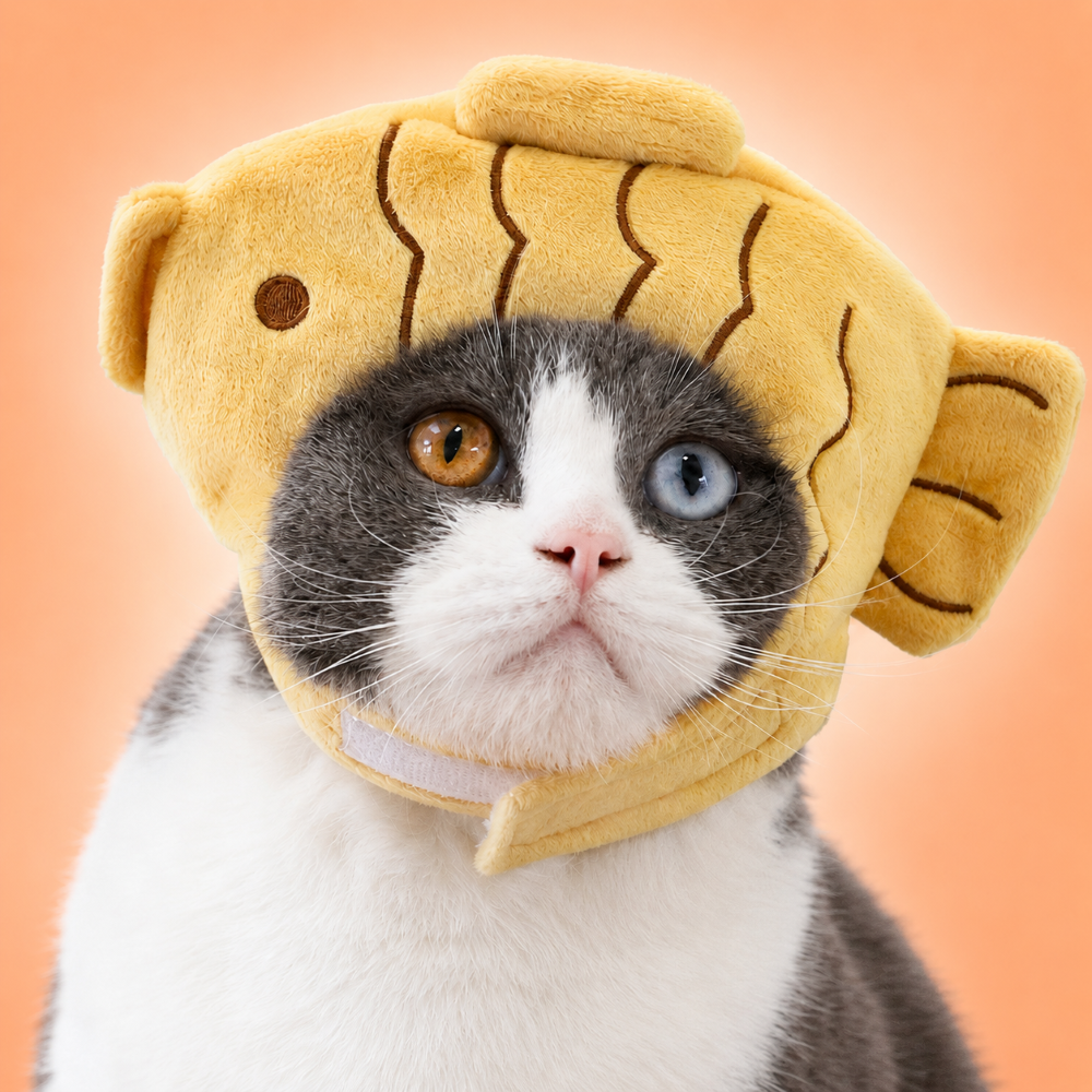 다묘집사 귀여운 삼김 붕어빵 고양이 모자 - 상품 이미지