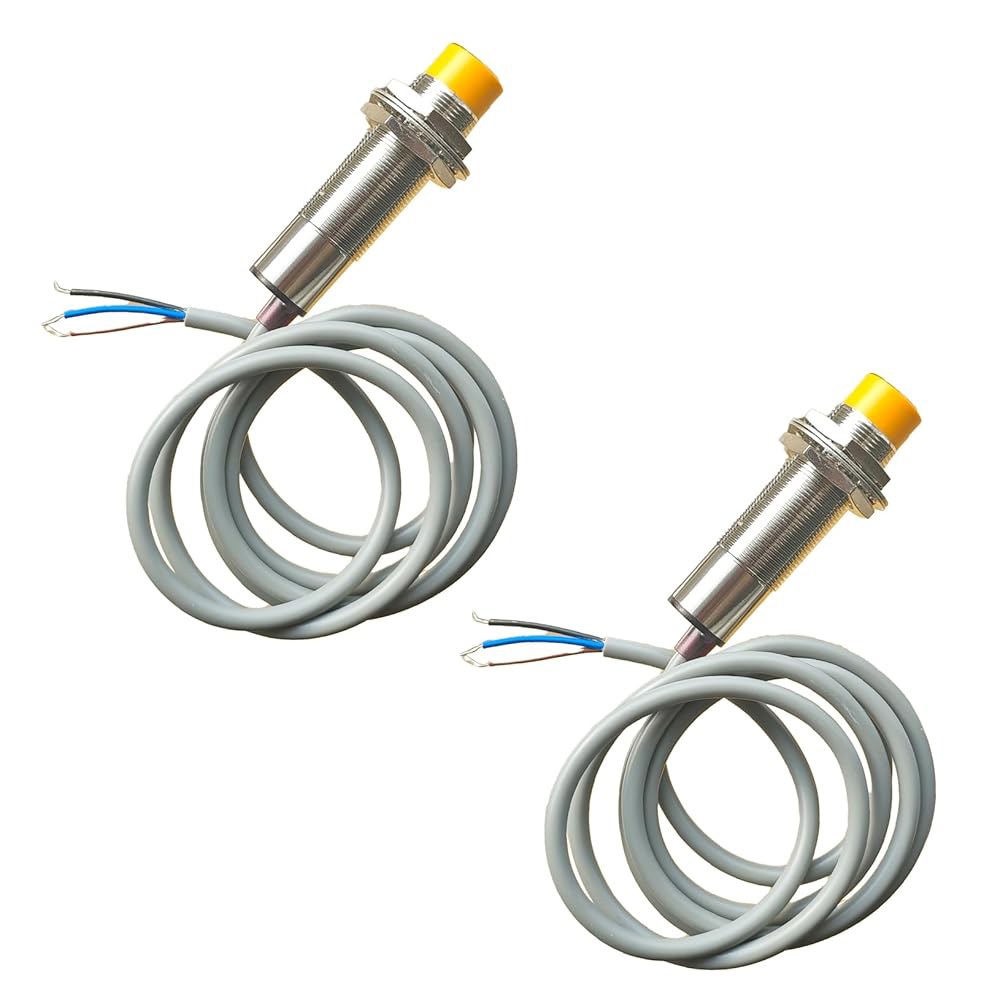 zpldAIAOSI 2개 정전식 근접 센서 스위치, DC 6V-36V, PNP NO, M18, 3선, 감지 거리 10mm, 일반 개방, LJC18A3-HZ /BY PNP NO - 상품 이미지
