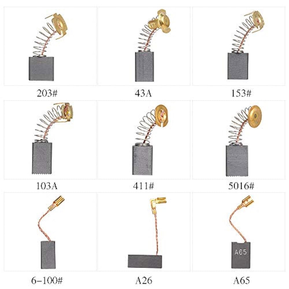 전동 공구용 범용 카본 브러시, 해머 드릴용 교체 전기 모터 브러시 원형 톱 앵글 그라인더 22.5x16x6.2mm 고품질 10팩 - 상세 이미지 3