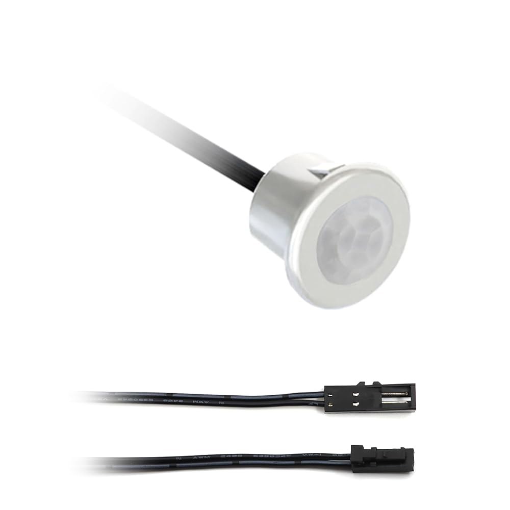 VST 모션 센서 조명 스위치, 근접 캐비닛 아래 옷장 조명을 위한 LED 자동 위치 12V JST 남녀 옷장(DC 12-24V) 카운터 Recessed Mount - 상품 이미지