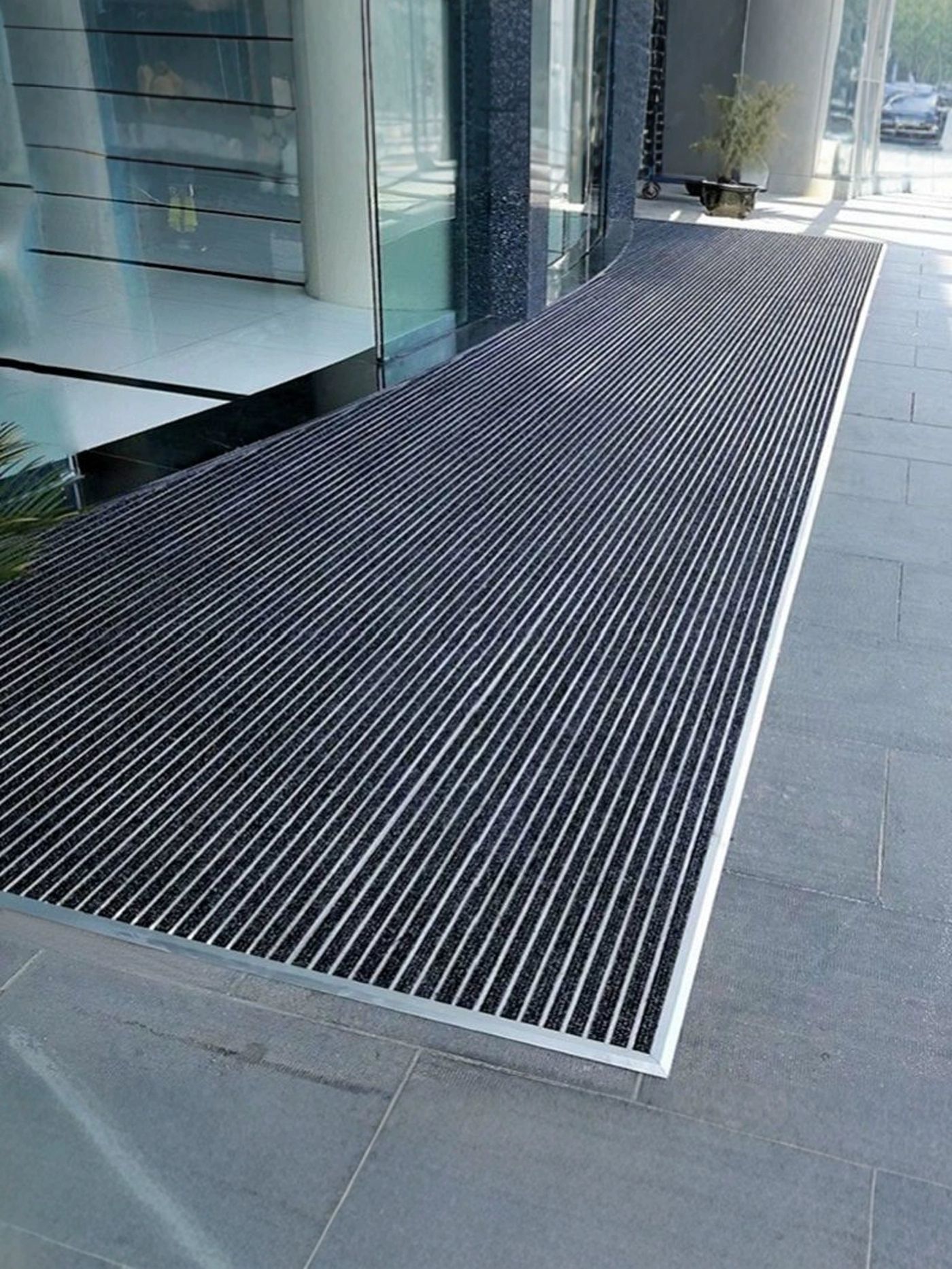 출입구 알루미늄 호텔 업소용 매트 커스텀 바닥 그레이 40cmx60cm - 상세 이미지 2