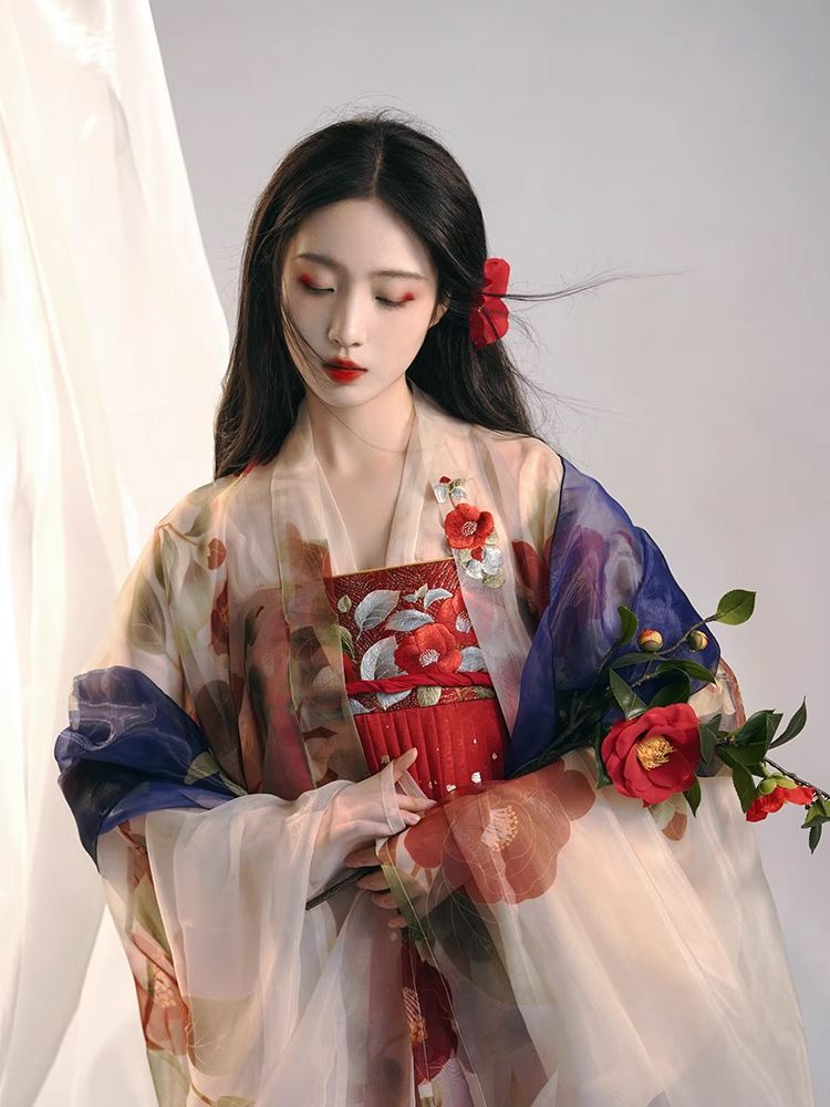 한푸 의상 졸업사진 선녀복 할로윈 여성 파티 코스프레 코스튬 세트 드레스 무대 원피스 공연 - 상세 이미지 5