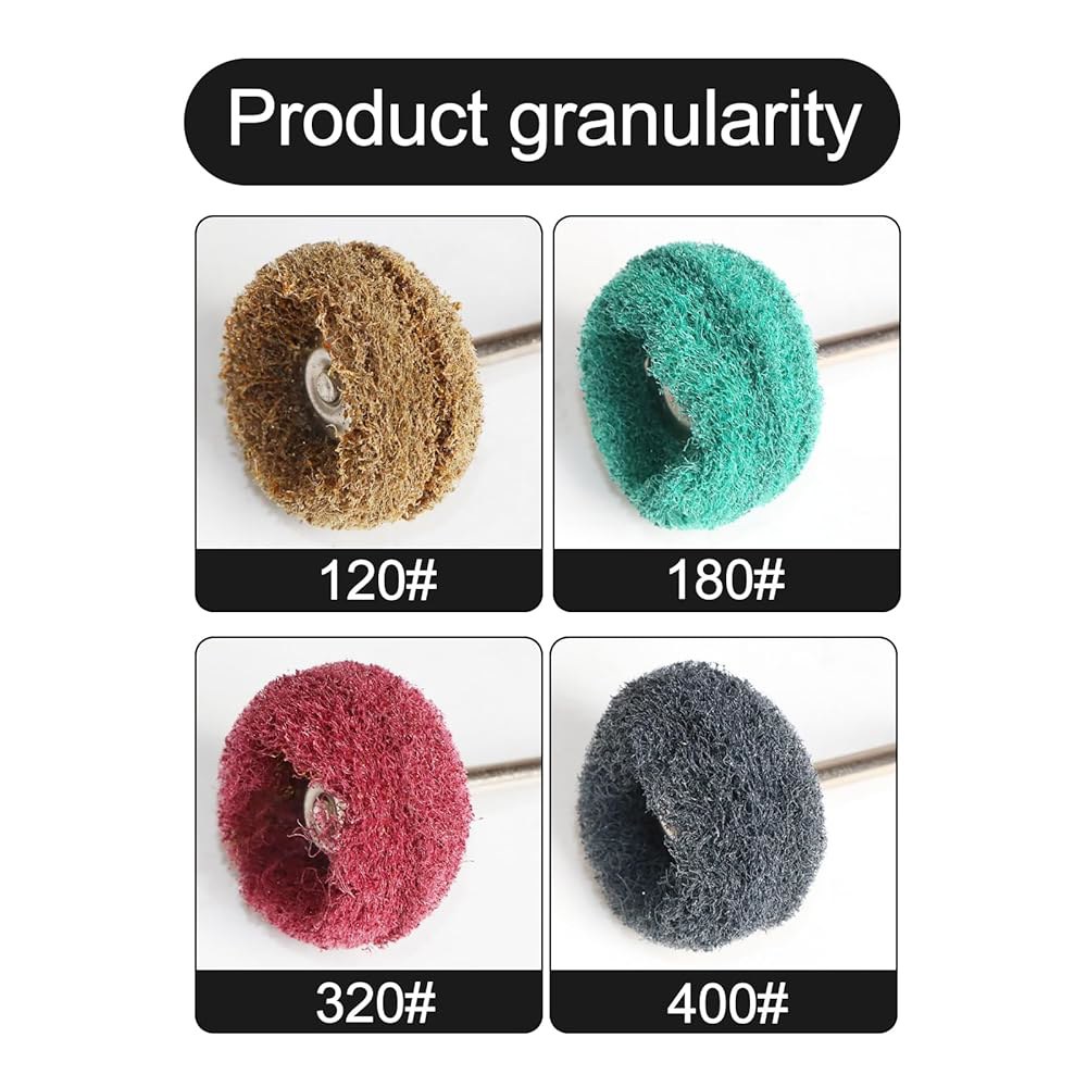 드레멜 연마 키트용 150 PCS 버핑 휠, 회전 공구 액세서리용 휠 세트, 3mm 생크 포함 - 상세 이미지 3