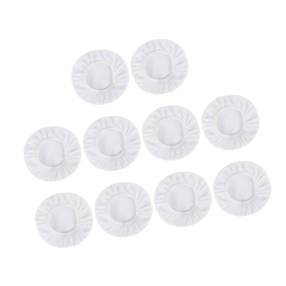 REPAIROCK 10pcs 5-6인치 흰색 소프트 미크로파이버 자동차 왁스 연마 보닛 완충 패드 세척 가능 커버 폴리셔 도구 5 6 교체 부품 - 상품 이미지