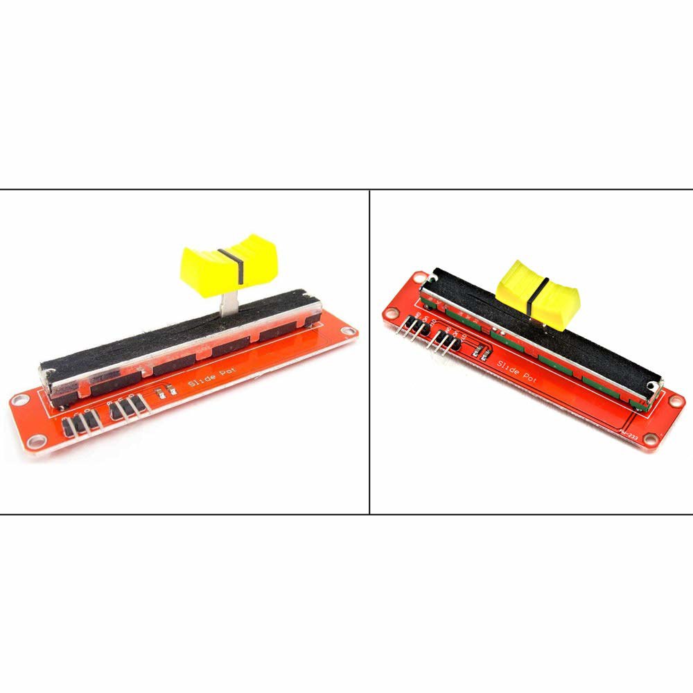 시미마크 2Pcs 10K 선형 슬라이드 포텐셜미터 모듈 아날로그 센서 3.3V - 5V 듀얼 출력 아두이노 MCU ARM 전자 블록용 - 상세 이미지 3