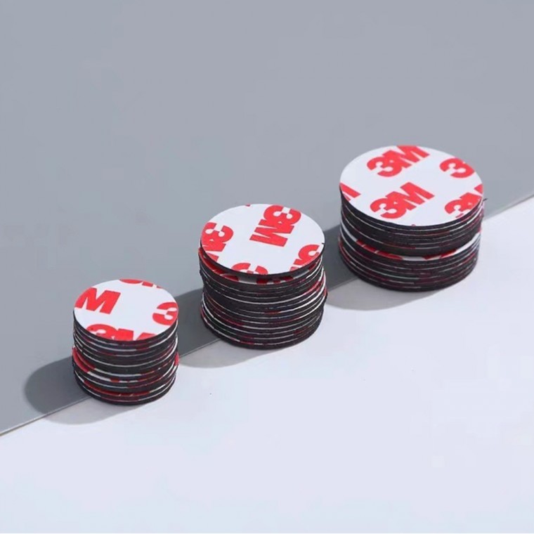 x 동전 자석 3M 2mm 원형 15mm 고무자석 접착제 - 상품 이미지