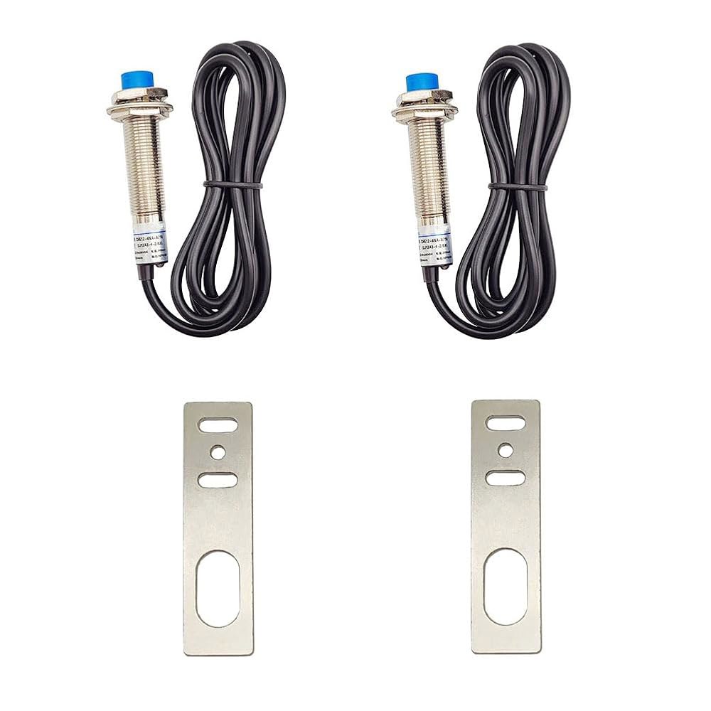 Haldzemo M12 유도 근접 센서 LJ12A3-4-Z /BX 일반 개방형 감지 접근 스위치 NPN NO 3 와이어 DC 6V-36V (2팩, NO+I 타입) - 상품 이미지