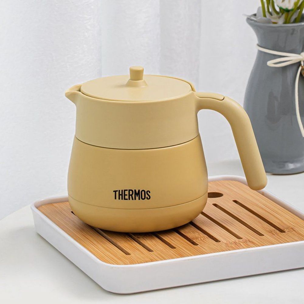 보온보냉 핸드드립서버 필터 내열유리 드립커피서버 핸드드립주전자 포트 드립포트 수제 로하티 화이트 450ml - 상품 이미지