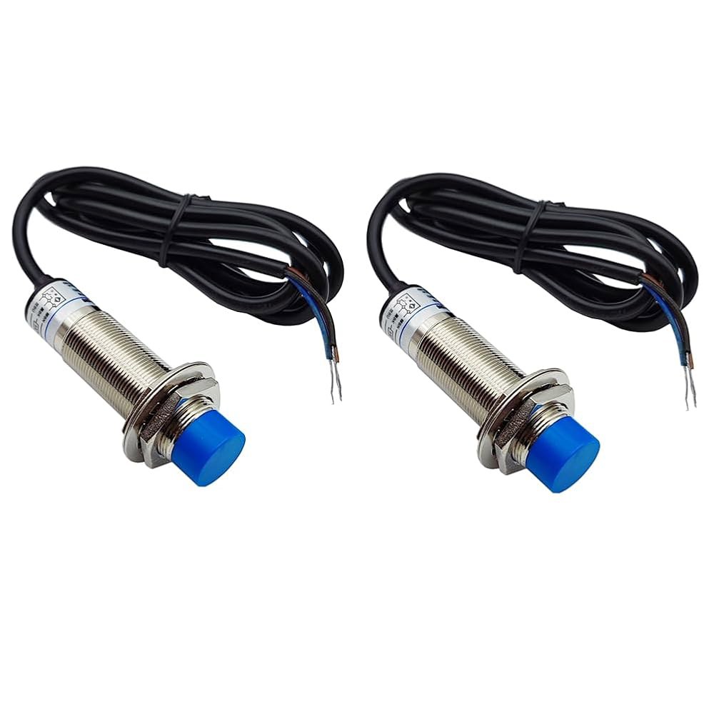 Haldzemo 유도 근접 센서 M18 LJ18A3-8-Z /BX 일반 개방형 감지 접근 스위치 8mm NPN NO 3 와이어 DC 6V-36V (2팩) - 상품 이미지
