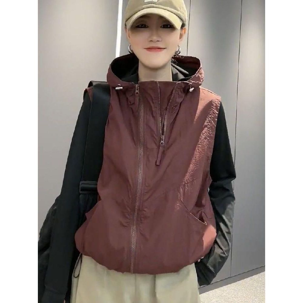 바람막이 외투 후드 빅사이즈 집업 뷔스티에 여성용 여자 코트 점퍼 패딩다운 겨울 몰도 보온 - 상품 이미지