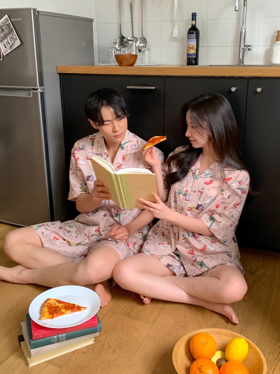디즈니 피터팬반팔잠옷세트 커플 신혼 바캉스 홈웨어 파자마 상하의세트 여름 면 편안한 이미지 8