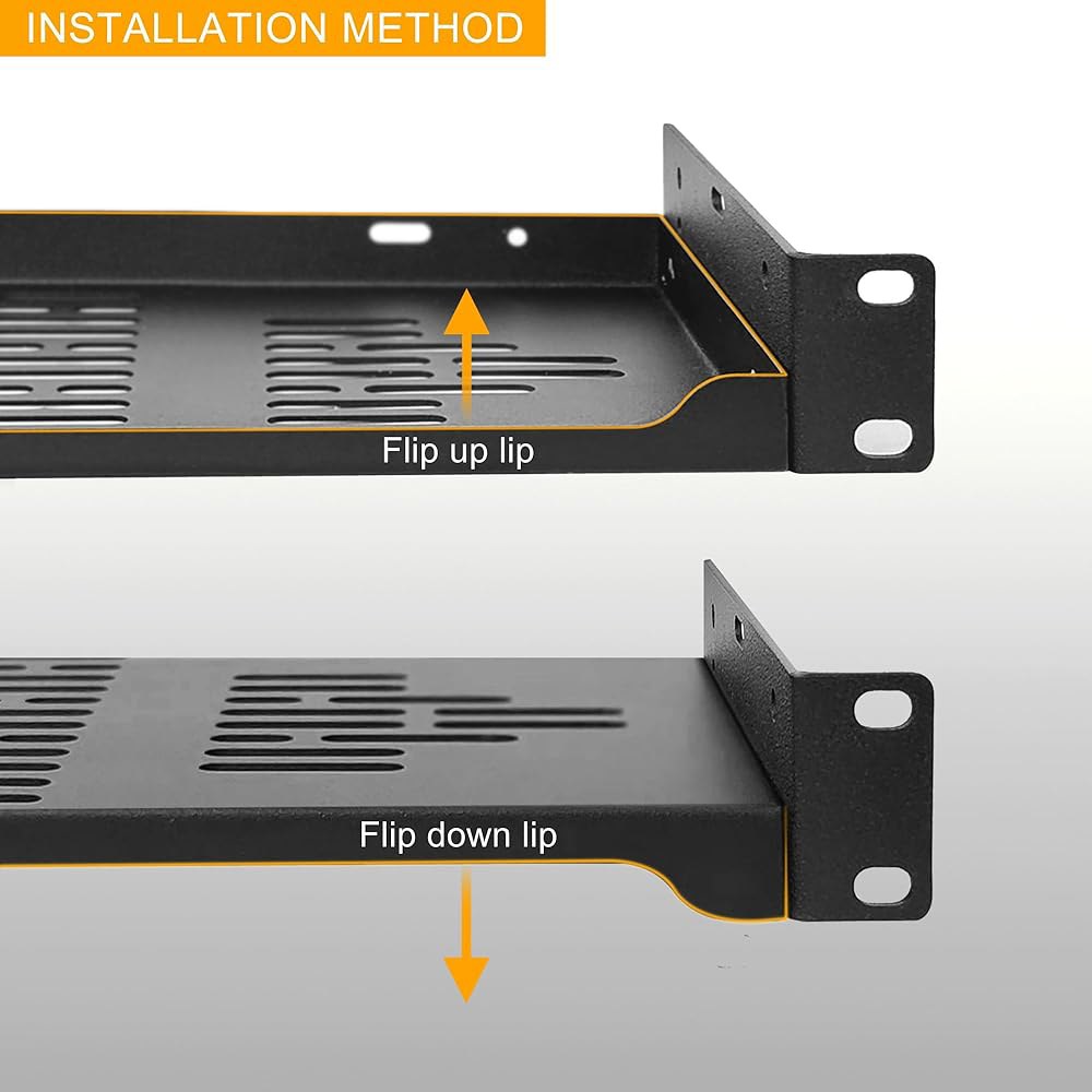 19인치 네트워크 랙 및 캐비닛용 REVICO 2 PCS 6 u201D 선반, 서버, IT 사운드 장비용 1U 마운트 선반 통풍 캔틸레버 트레이 6 - 상세 이미지 3