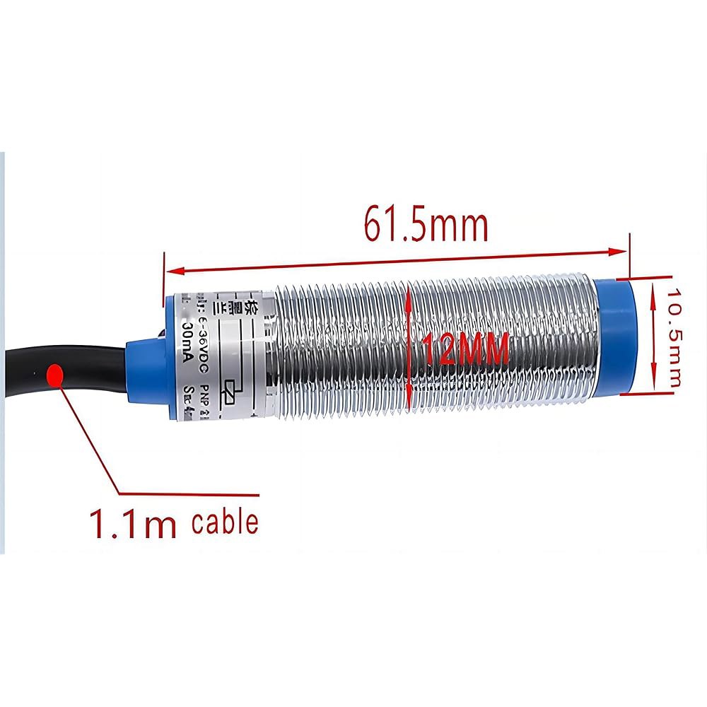 WWZMDiB 2Pcs M12 유도 근접 센서 스위치 NPN NO 6-36V 4mm LJ12A3-4-Z /BX - 상세 이미지 2