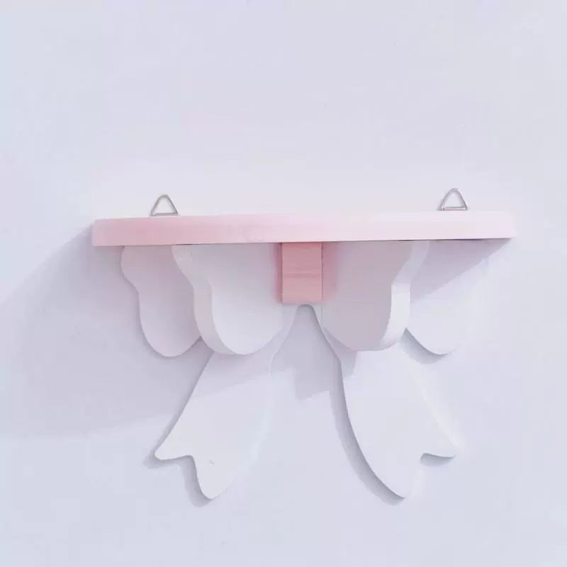파스텔 스몰 리본 벽선반 인테리어벽걸이선반 핑크 블루 + 소형 20x10x13cm - 상세 이미지 4