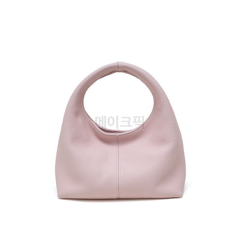 메이크픽 프리미엄 천연소가죽 토트백 구름처럼 가벼운 미니 호보백(롱스트랩 포함) 이미지 8