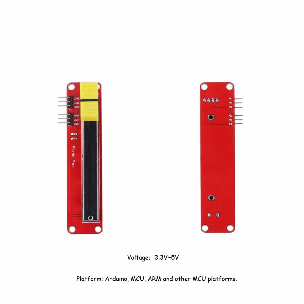 시미마크 2Pcs 10K 선형 슬라이드 포텐셜미터 모듈 아날로그 센서 3.3V - 5V 듀얼 출력 아두이노 MCU ARM 전자 블록용 - 상세 이미지 2