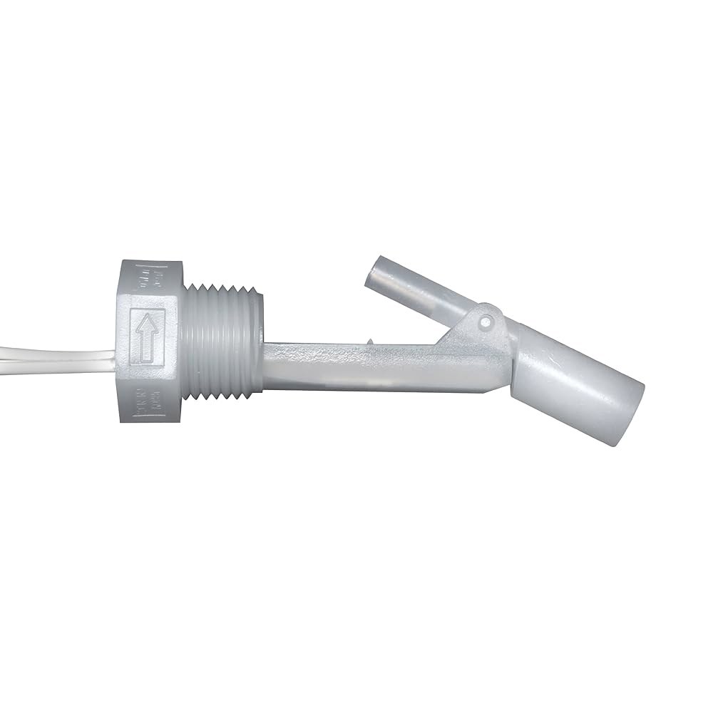 매디슨 M8750 액체 레벨 센서, 사이드 마운트 플로트 스위치, 폴 로필렌, 1/2인치 NPT - 상품 이미지