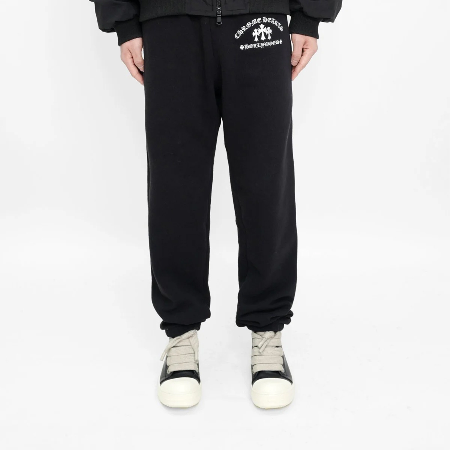 크롬하츠 세메테리 로고 스웨트 트레이닝 팬츠 블랙 - 상세 이미지 4