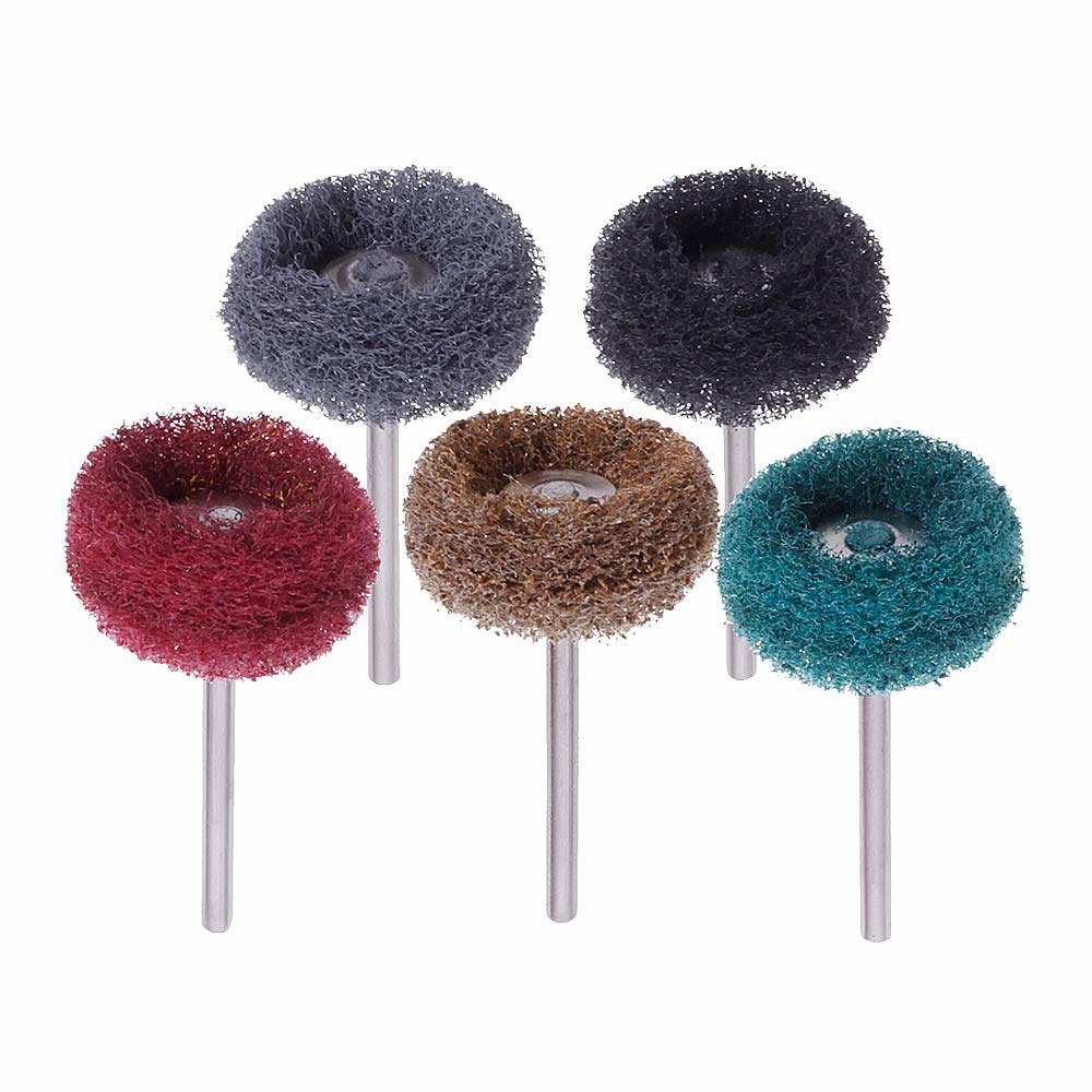 로카리스 100팩 연마 휠, 1인치(25mm) 버퍼 휠 버(회전 공구용)-1/8(3mm) 생크 50 - 상세 이미지 3