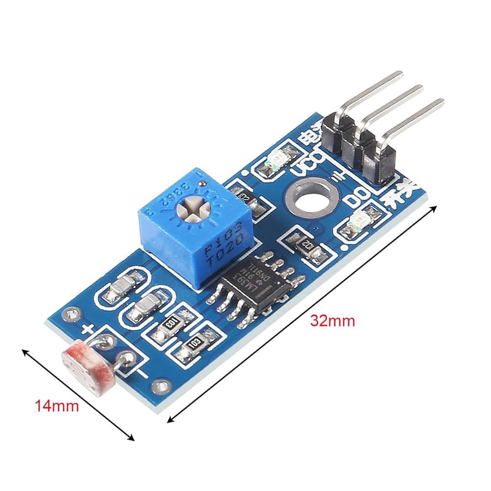 Gebildet 10pcs LDR 감광 센서 모듈 3핀 5MM 광의존 저항 디지털 광 감지 LM393 12V-5pin - 상세 이미지 2