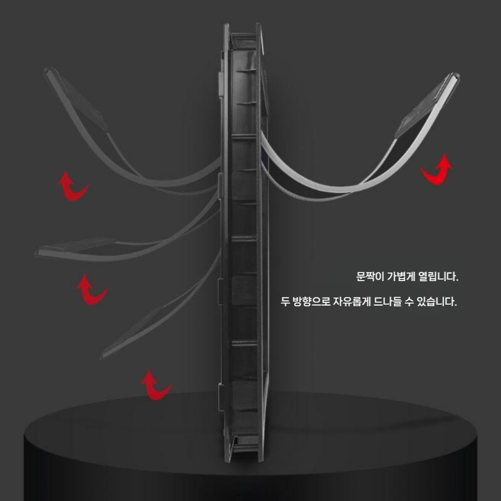 출입문 접이식 확장패널 대형견 펫도어 연장패널 안전문 개문 견문 울타리 안전펜스 유아안전문 블랙 도어 피스 M M 사이즈 내경 (30x19.2cm) - 상세 이미지 2